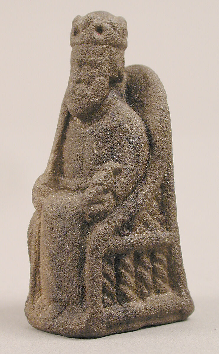 Game Piece in the Form of an Enthroned King, Probably fine pumice stone, North German 