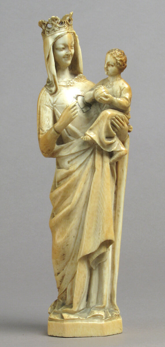 Virgin and Child, Elephant ivory, European (Medieval style)