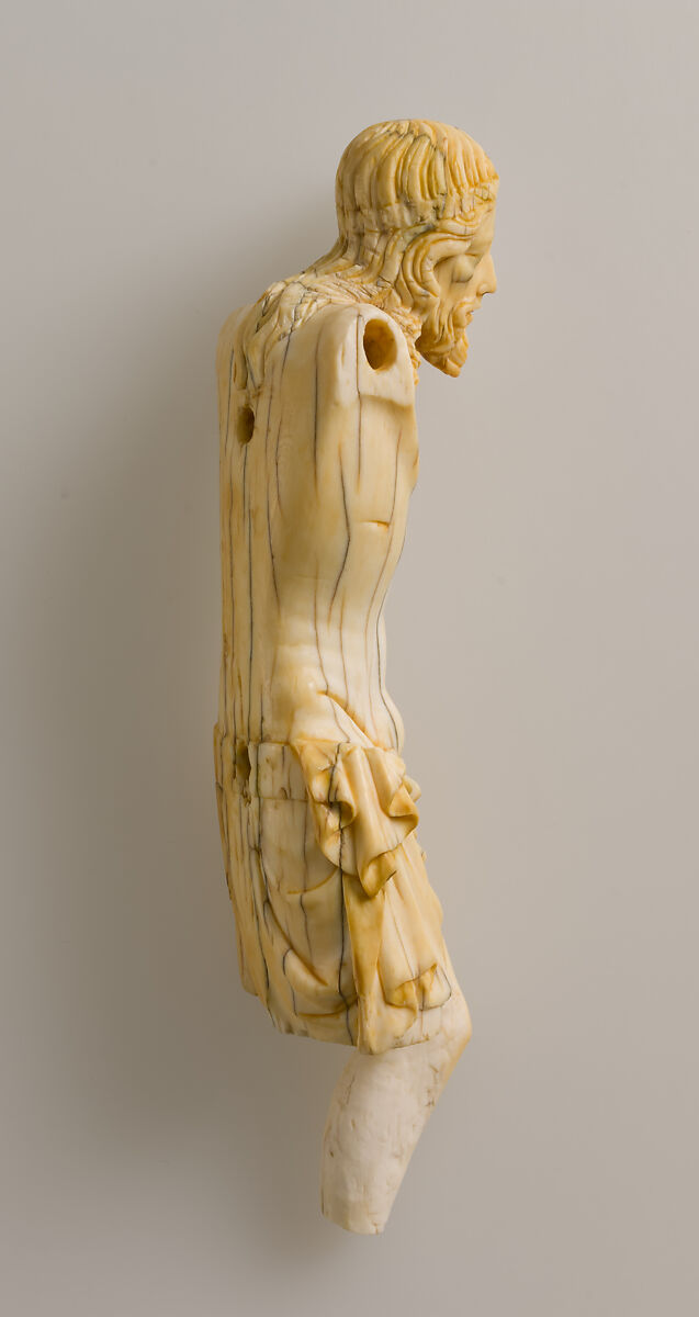 Crucified Christ, Elephant ivory, traces of polychromy, French