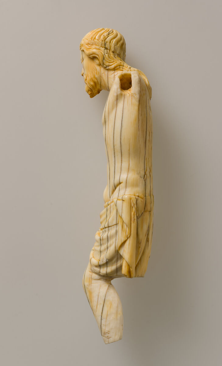 Crucified Christ, Elephant ivory, traces of polychromy, French