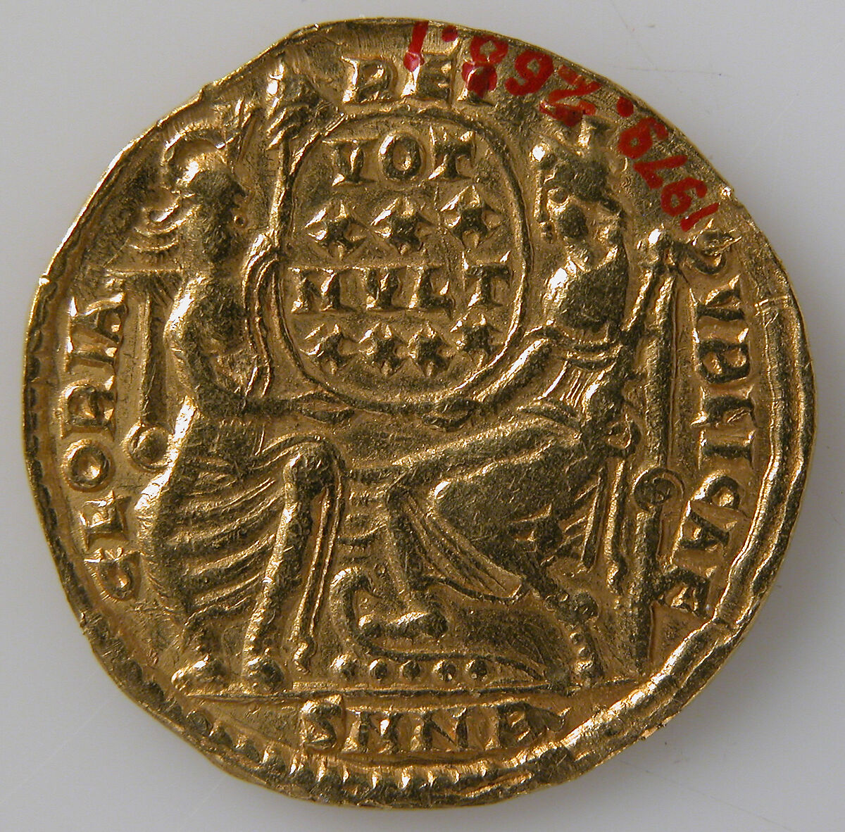 Solidus of Constantius II (Sole Emperor, 353–361), Gold, Byzantine