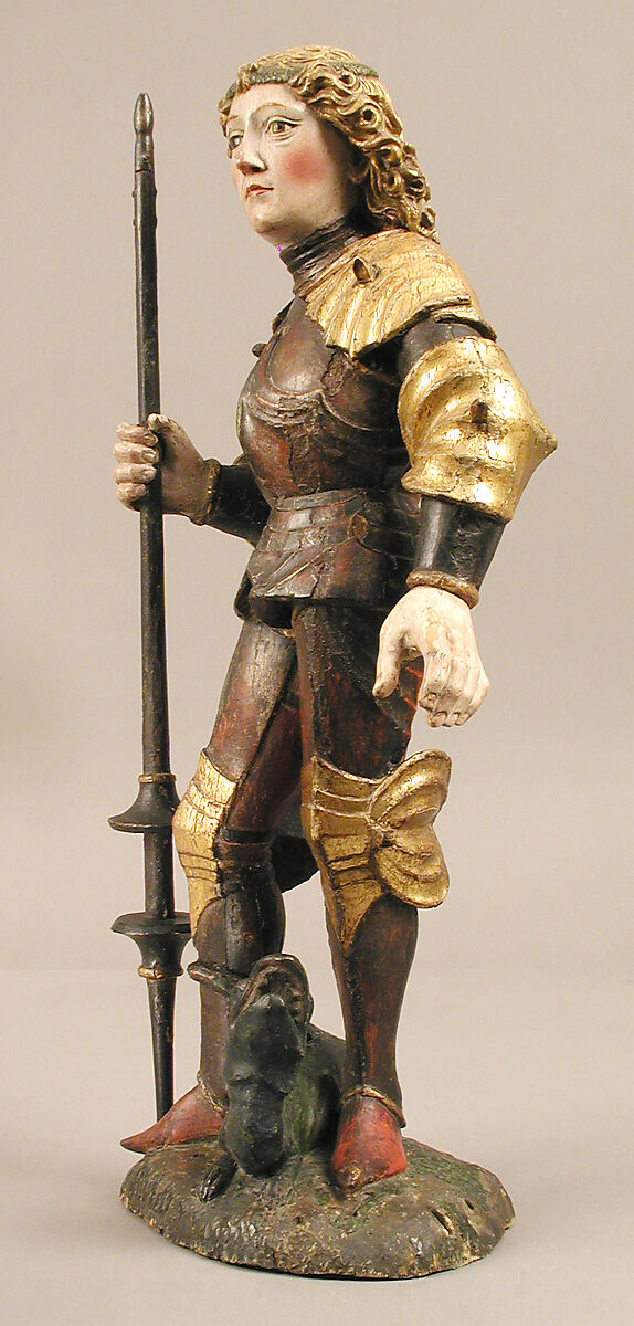 Saint George and the Dragon, Attributed to Hans Klocker (Austrian, active 1474–1502) (under the influence of Michael Pacher), Wood, painted and gilt, Austrian or South German