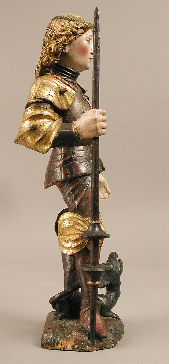 Saint George and the Dragon, Attributed to Hans Klocker (Austrian, active 1474–1502) (under the influence of Michael Pacher), Wood, painted and gilt, Austrian or South German