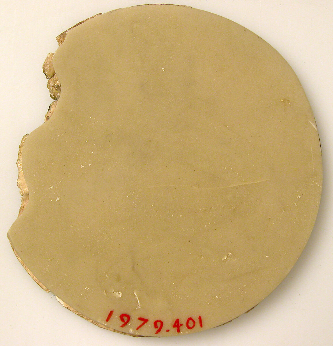 Medallion with the Bust of an Apostle, Bone, incised, painted in wax and gilt, Roman or Byzantine