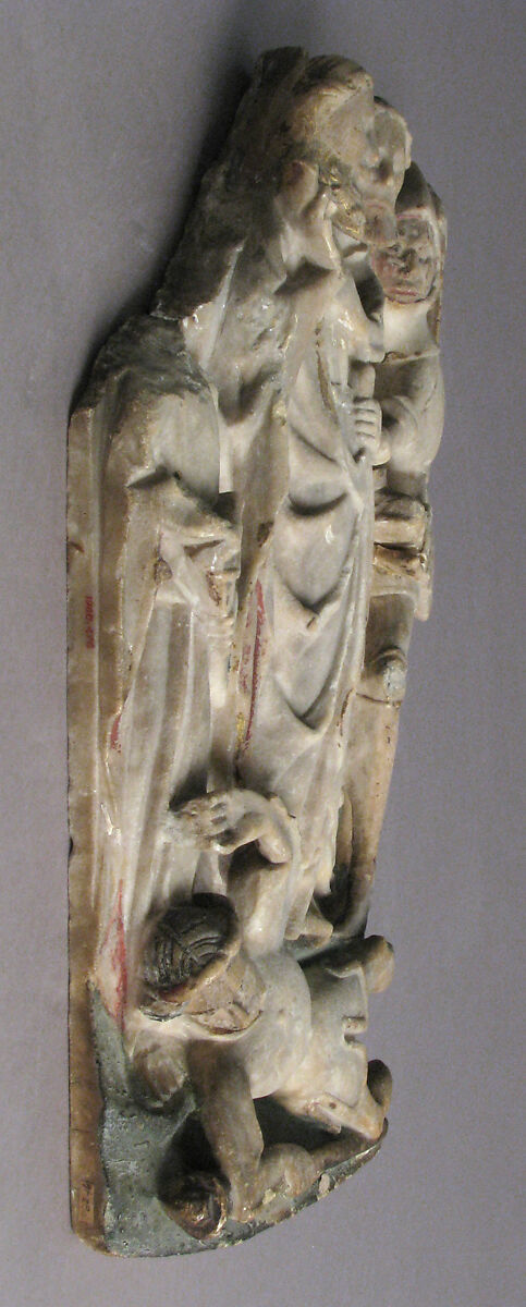 The Betrayal of Christ, Alabaster with paint and gilding, British