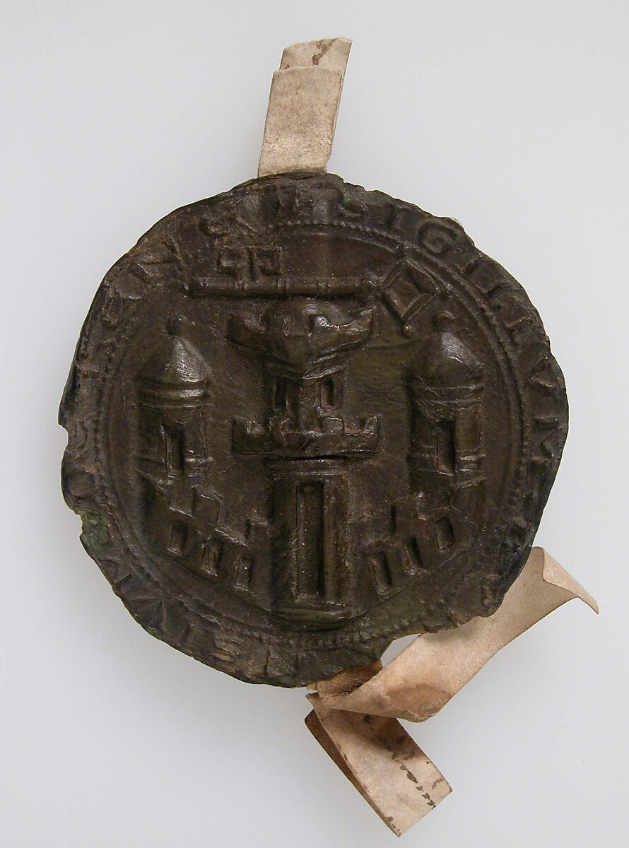 Seal Impression, City Gates, Brown wax, Netherlandish or South Lowlands (?) 