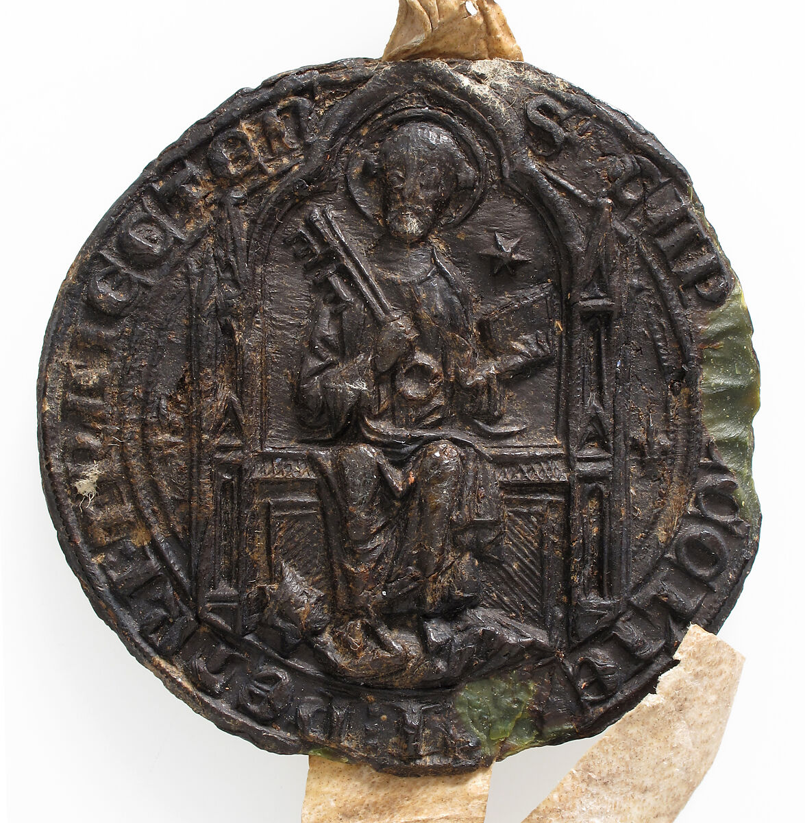 Seal Impression, Saint Peter, Black wax, Netherlandish or South Lowlands (?) 