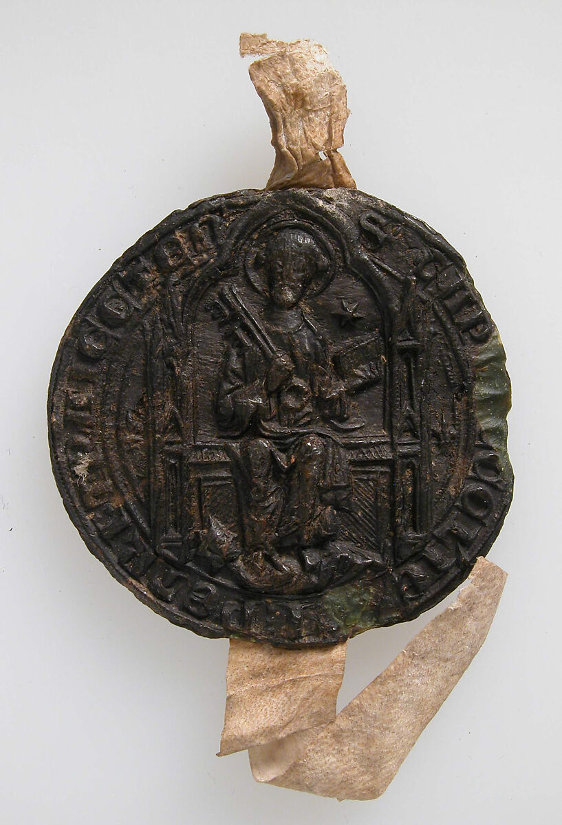 Seal Impression, Saint Peter, Black wax, Netherlandish or South Lowlands (?)