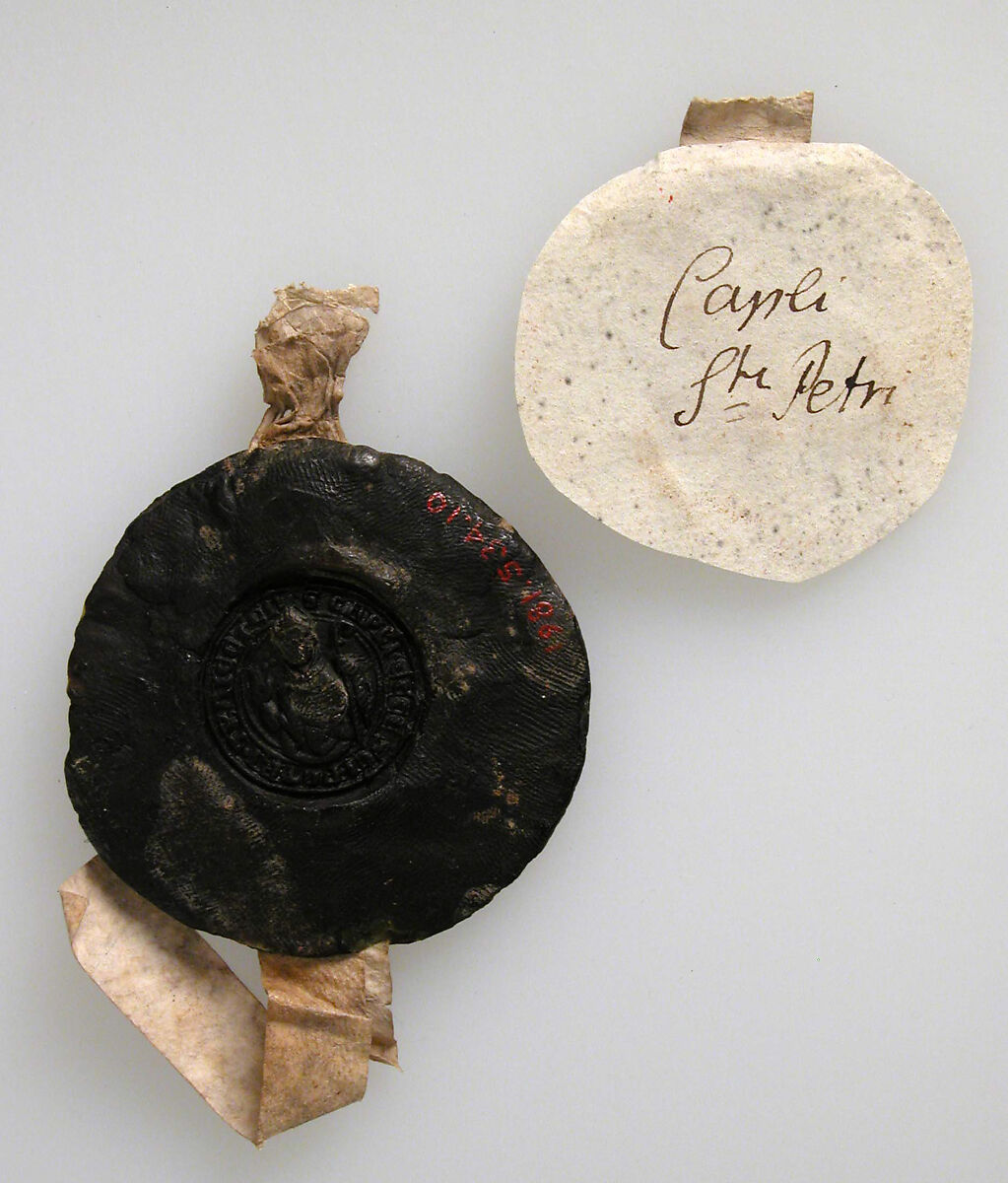 Seal Impression, Saint Peter, Black wax, Netherlandish or South Lowlands (?)