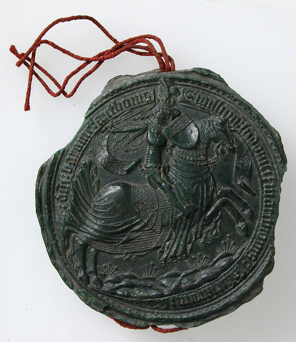 Seal Impression of Louis, Marquis of Salcuces (1433-1504), Green wax, Netherlandish or South Netherlandish 