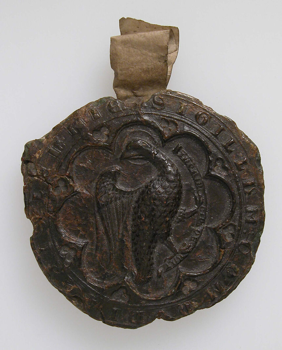 Seal Impression, Saint Margaret, Black wax, Netherlandish or South Lowlands (?)