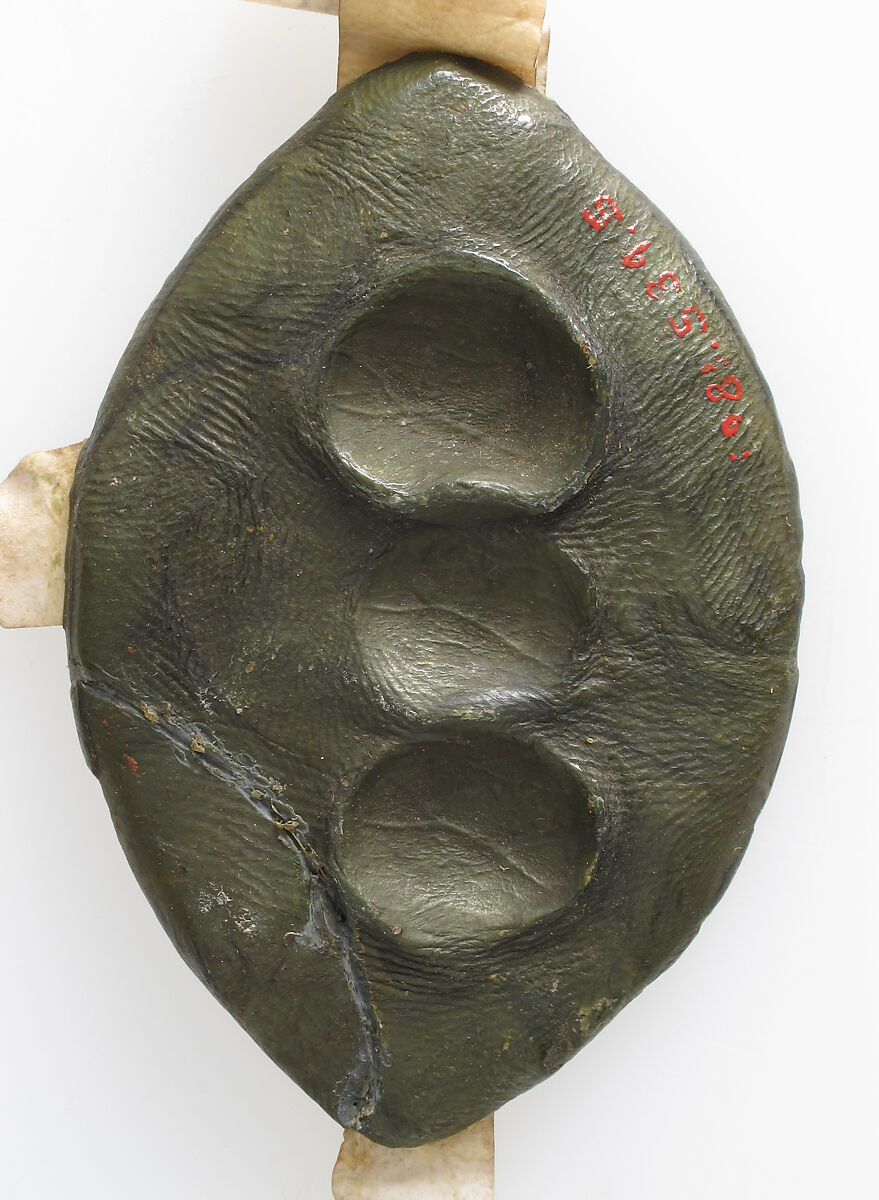Episcopal seal of Gui d'Avesnes, Bishop of Utrecht, Green wax, Netherlandish