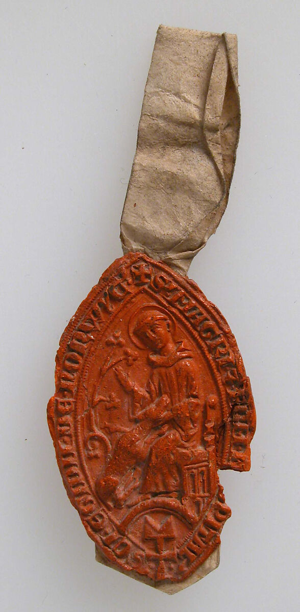 Seal Impression, Saint Giles, Red wax, British 