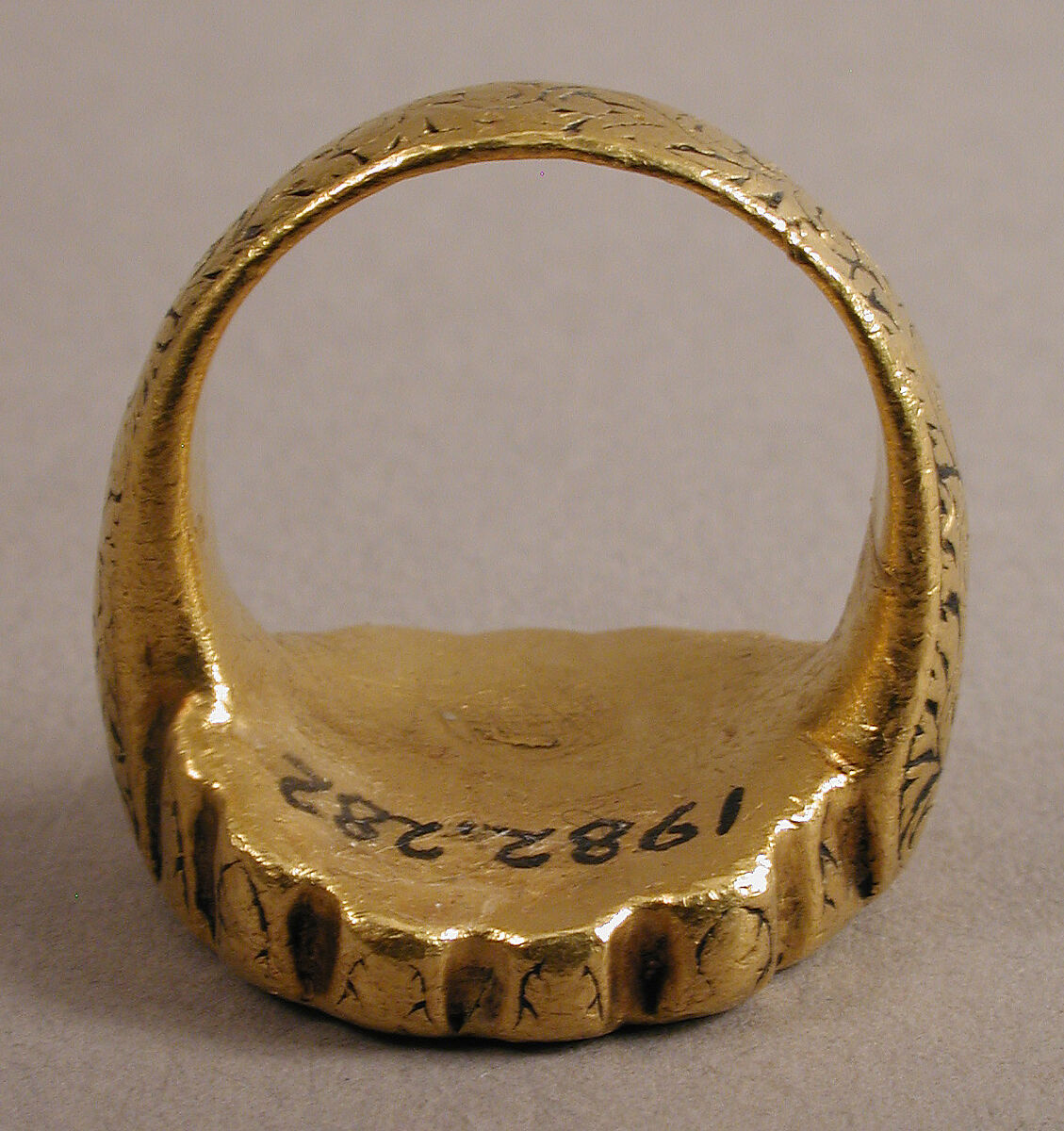 Ring of Leontios, Gold, niello, Byzantine