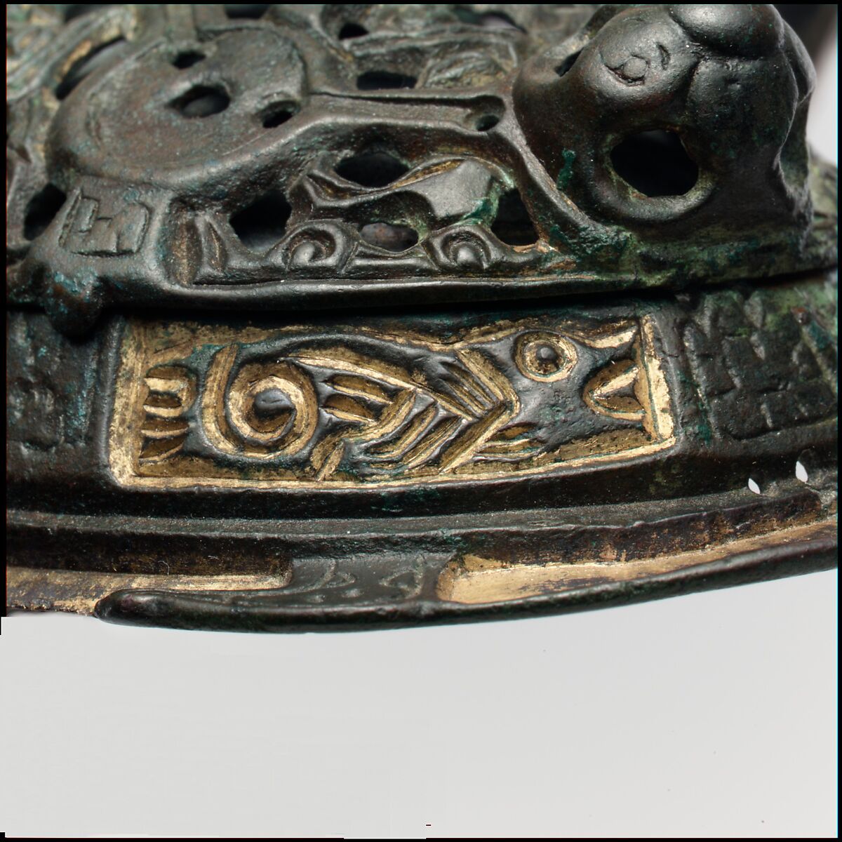 Oval Brooch, Copper alloy, gilt, Viking