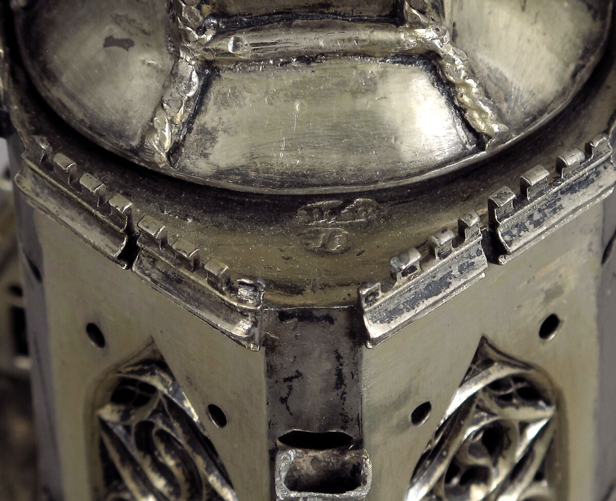 Processional Cross, Silver-gilt, with traces of enamel on walnut core, Spanish