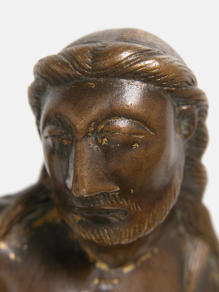 Crucified Christ, Cast copper alloy engraved and stippled, with traces of gilding, Mosan or Rhenish