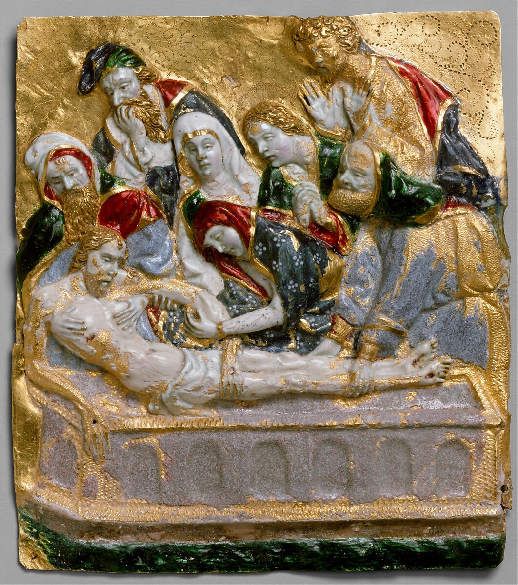 The Entombment of Christ, Opaque and translucent enamel on gold, French 