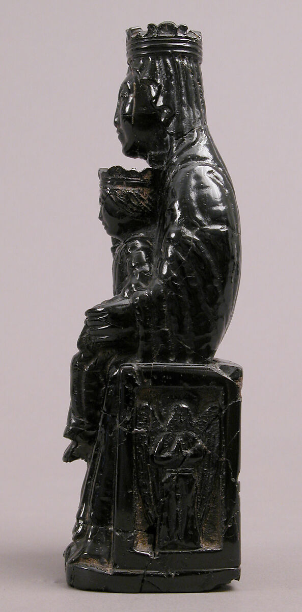 Virgin and Child, Jet, traces of gilding, Spanish