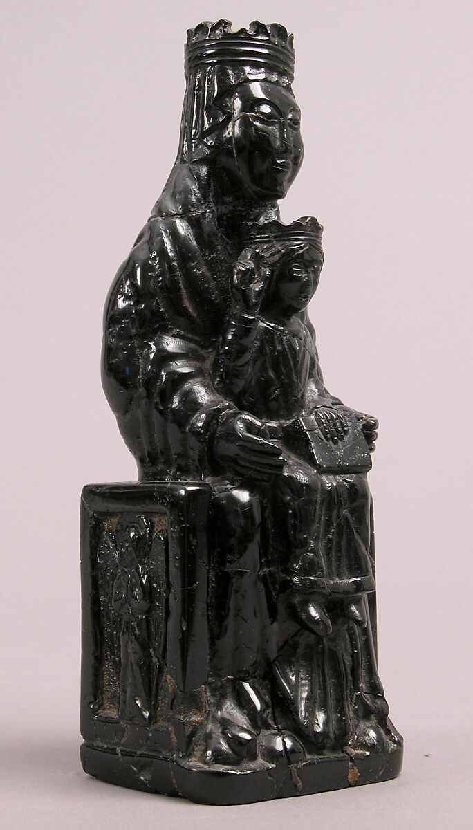 Virgin and Child, Jet, traces of gilding, Spanish