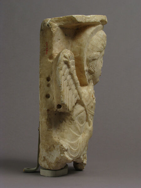 Capital with Bust of the Archangel Michael, Marble, Byzantine