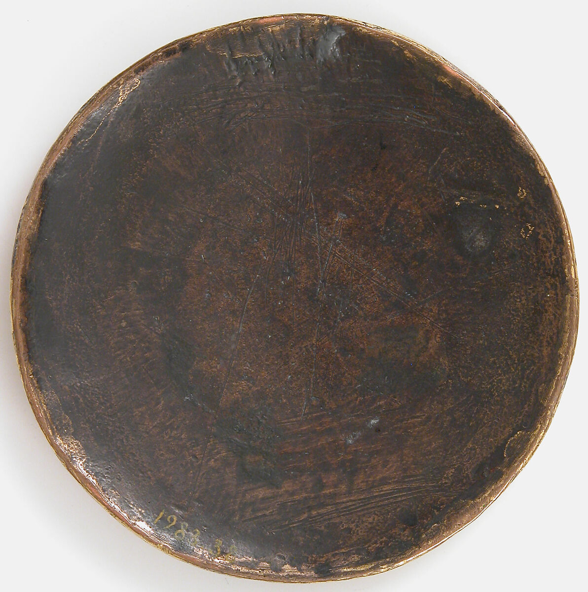 Elder of the Apocalypse, Copper: gilt; champlevé & cloisonné enamel: black, medium and lavender blue, turquoise, almond green, white and pinkish white, French