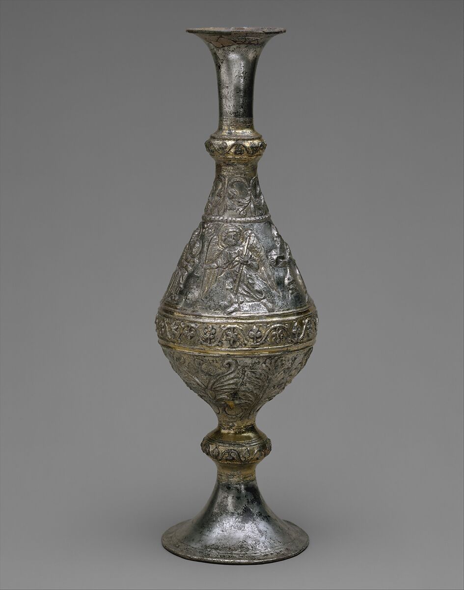 Flask with the Adoration of the Magi, Silver, silver-gilt, Byzantine 