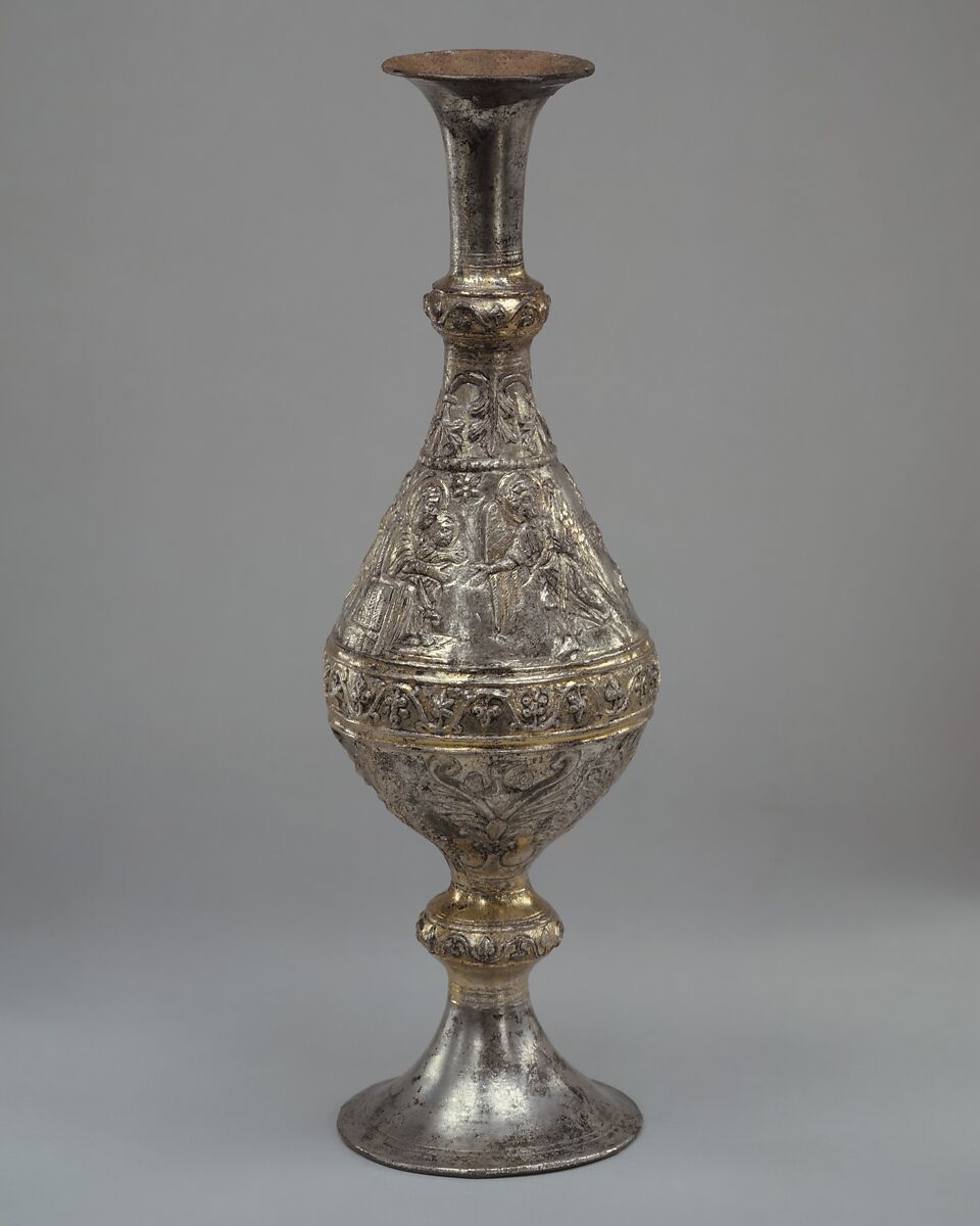 Flask with the Adoration of the Magi, Silver, silver-gilt, Byzantine