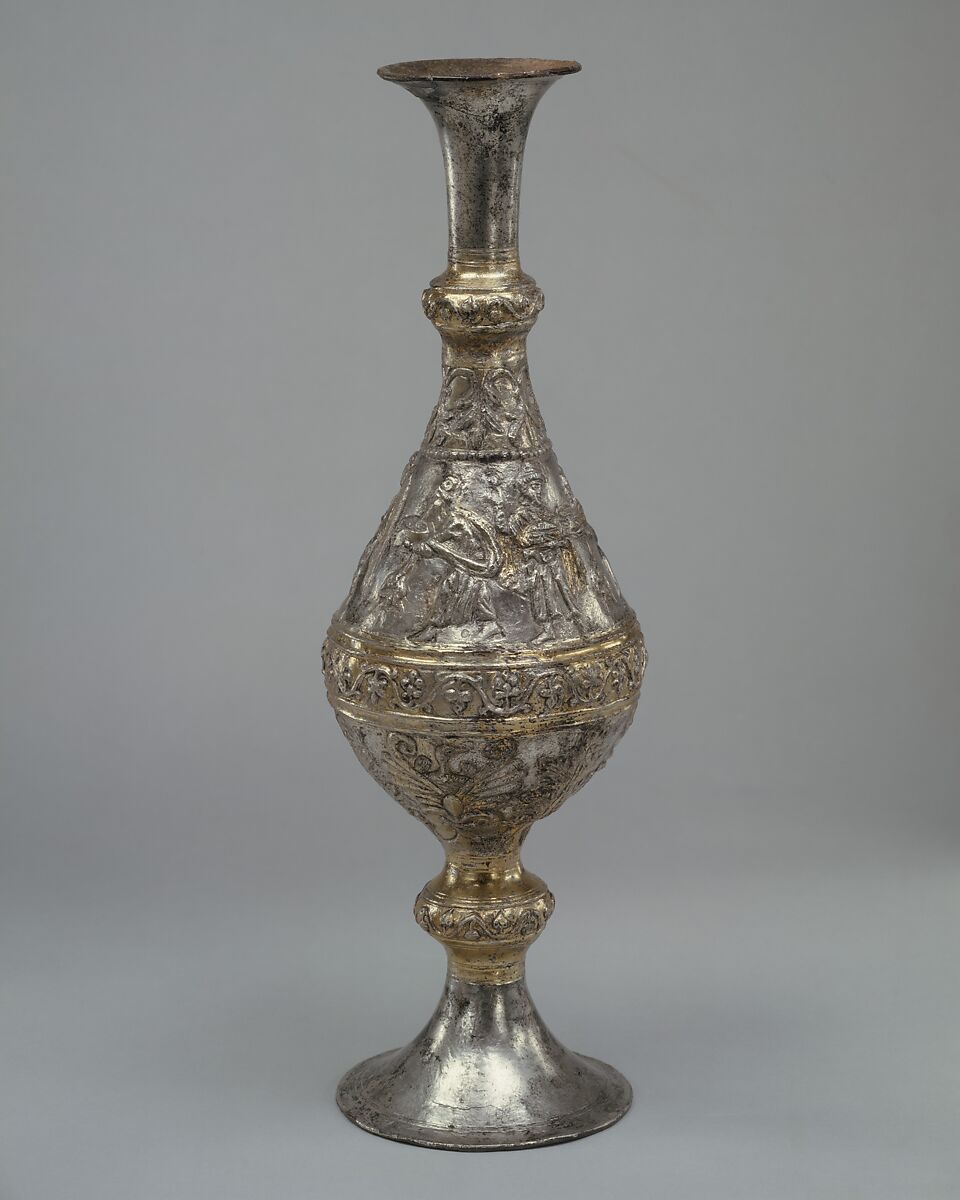 Flask with the Adoration of the Magi, Silver, silver-gilt, Byzantine