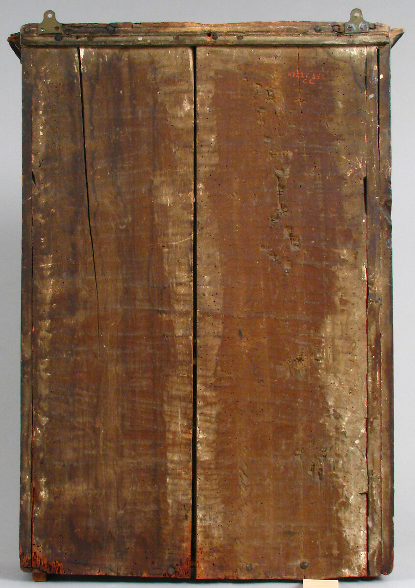 Tabernacle with Crucifixion Scene, Wood (poplar and oak), paint and gilding, North Italian