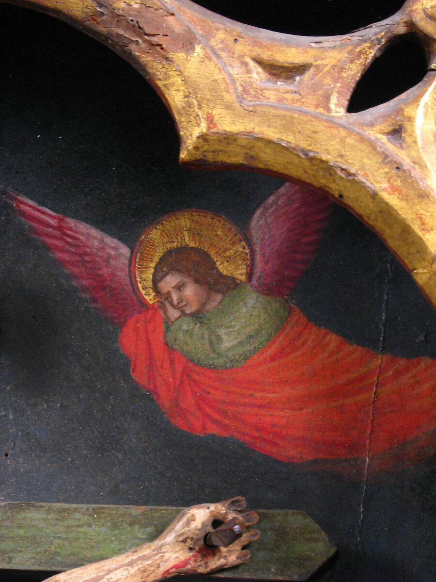 Tabernacle with Crucifixion Scene, Wood (poplar and oak), paint and gilding, North Italian