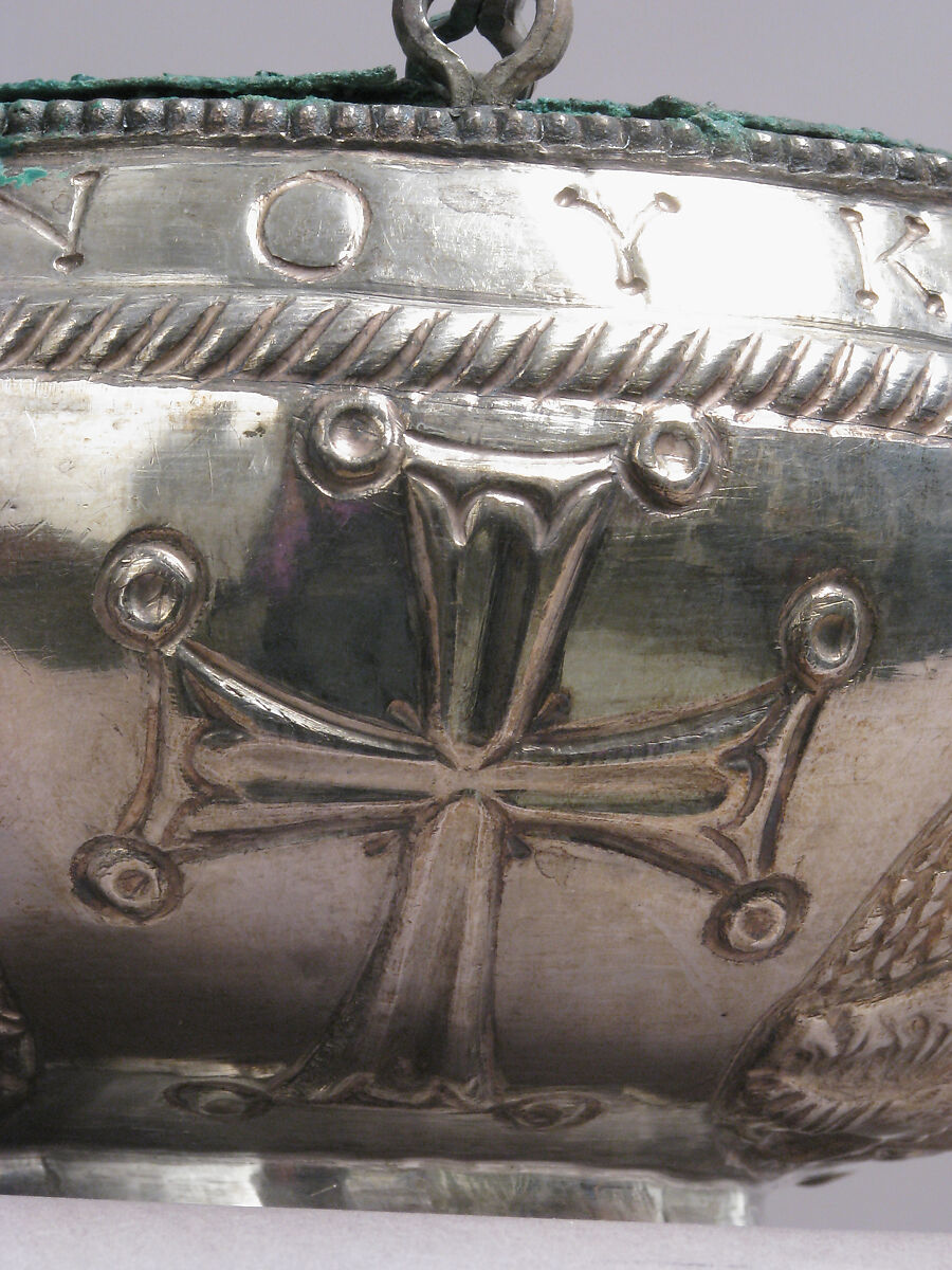 The Attarouthi Treasure - Censer, Silver and gilded silver with copper liner, Byzantine