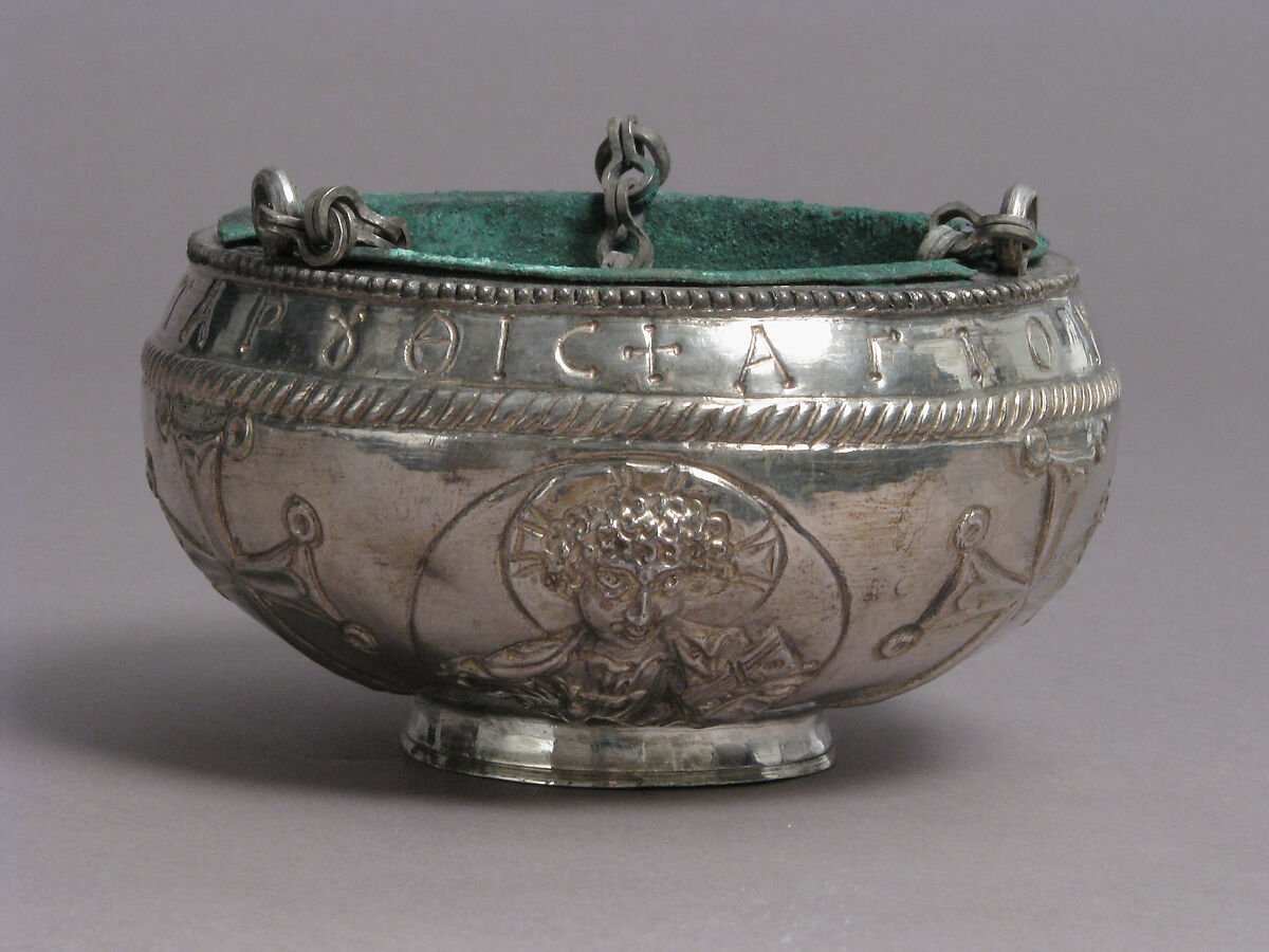 The Attarouthi Treasure - Censer, Silver and gilded silver with copper liner, Byzantine