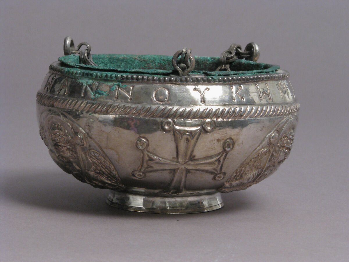 The Attarouthi Treasure - Censer, Silver and gilded silver with copper liner, Byzantine