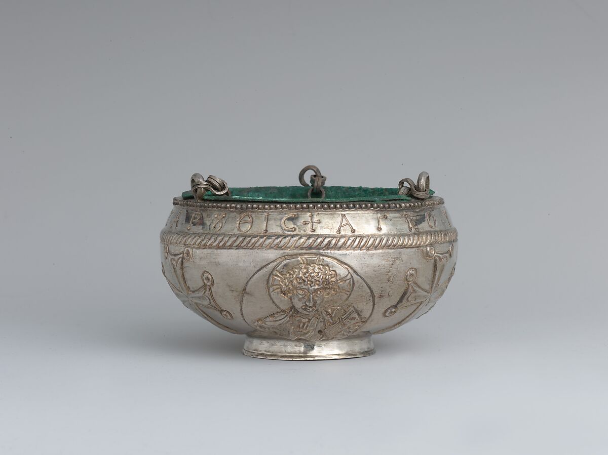 The Attarouthi Treasure - Censer, Silver and gilded silver with copper liner, Byzantine 