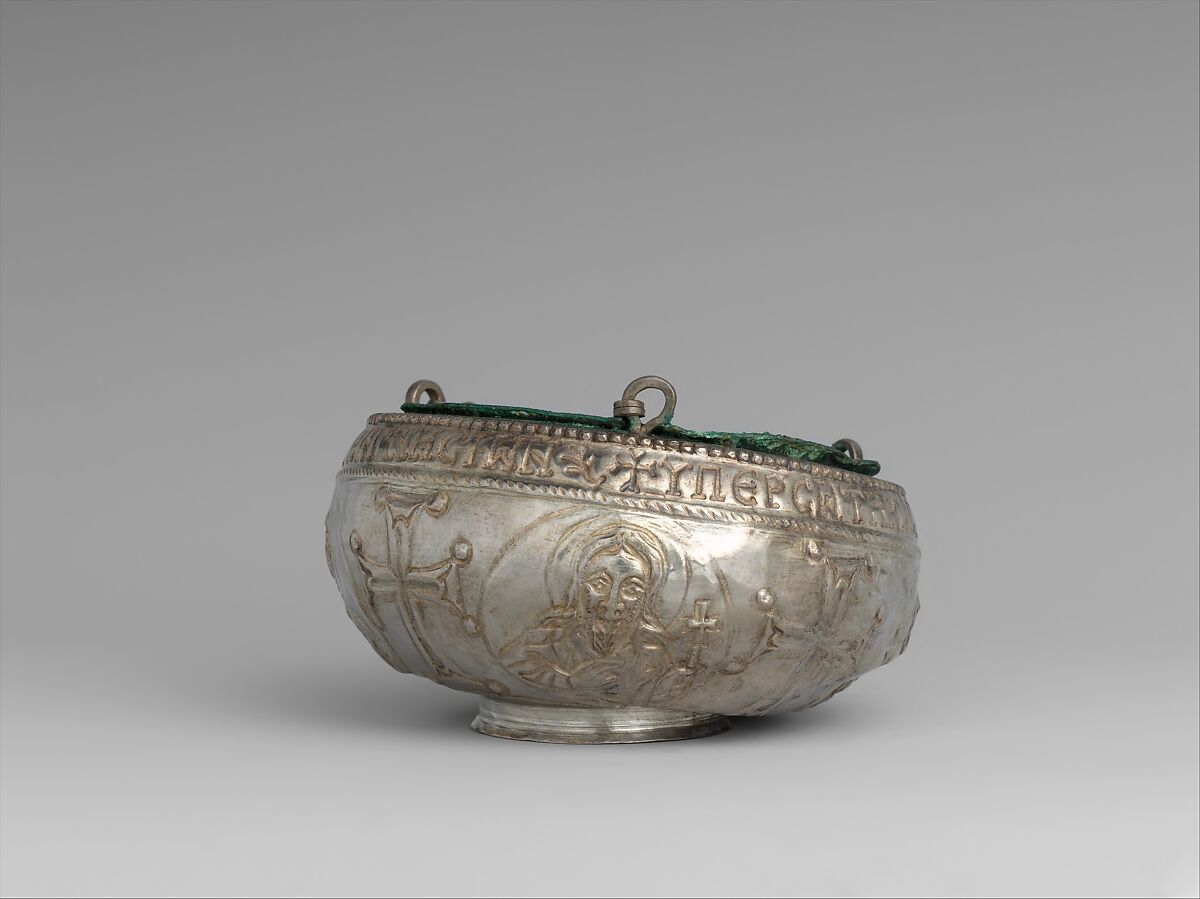 The Attarouthi Treasure - Censer, Silver and gilded silver with copper liner, Byzantine
