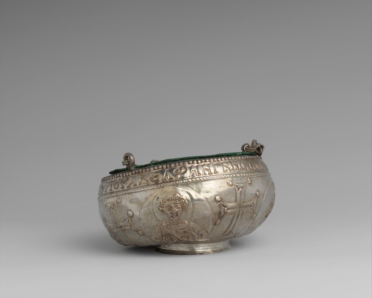 The Attarouthi Treasure - Censer, Silver and gilded silver with copper liner, Byzantine 