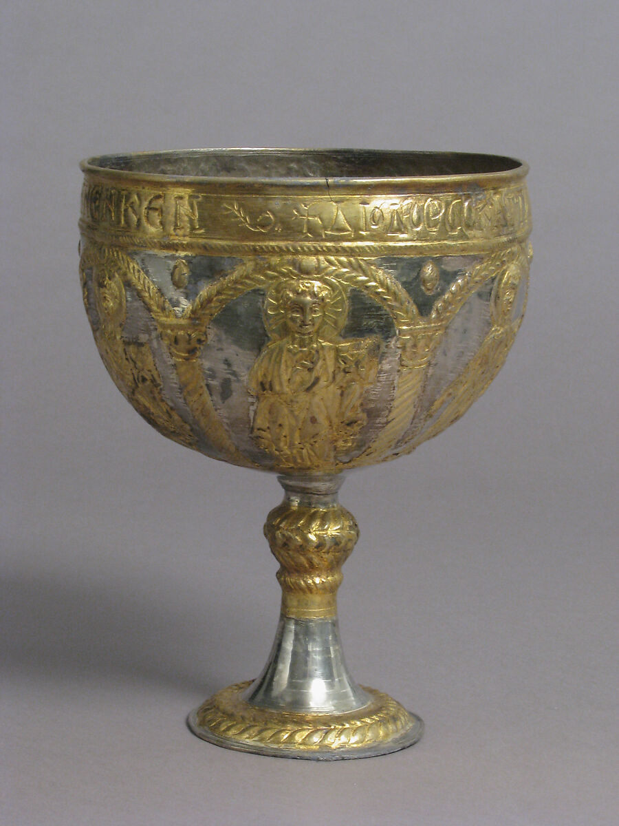 The Attarouthi Treasure - Chalice, Silver and gilded silver, Byzantine 