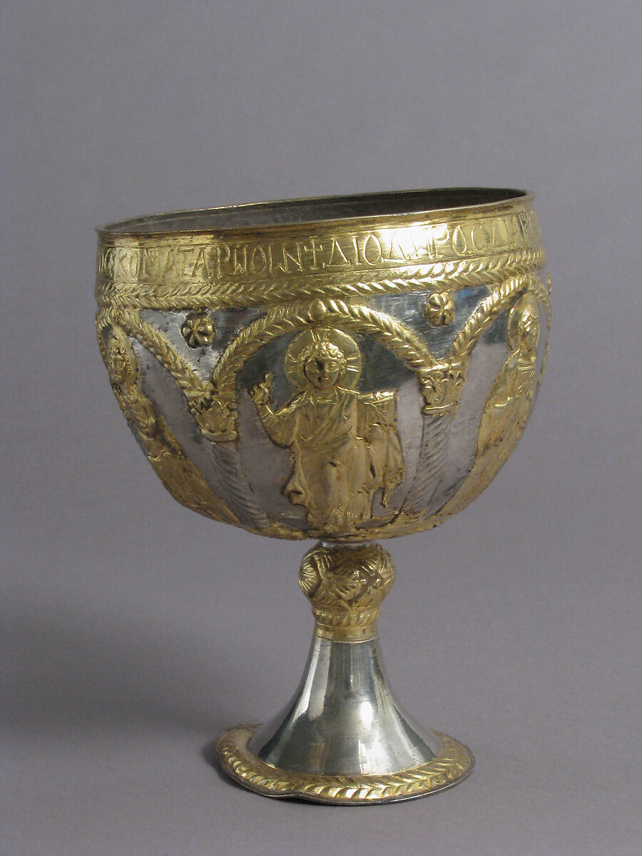 The Attarouthi Treasure - Chalice, Silver and gilded silver, Byzantine 