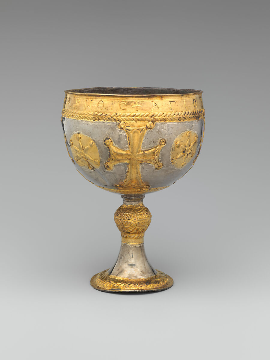 The Attarouthi Treasure - Chalice, Silver and gilded silver, Byzantine 