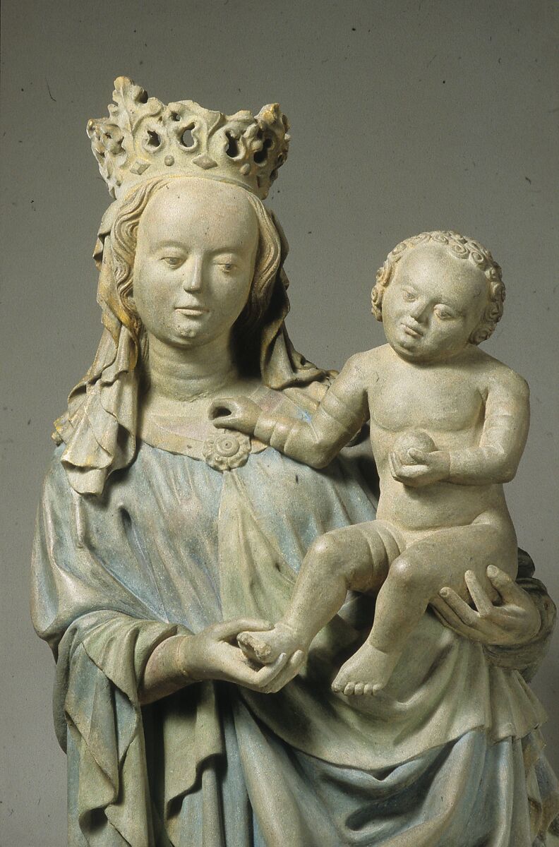 Virgin and Child, Sandstone, polychromy, German