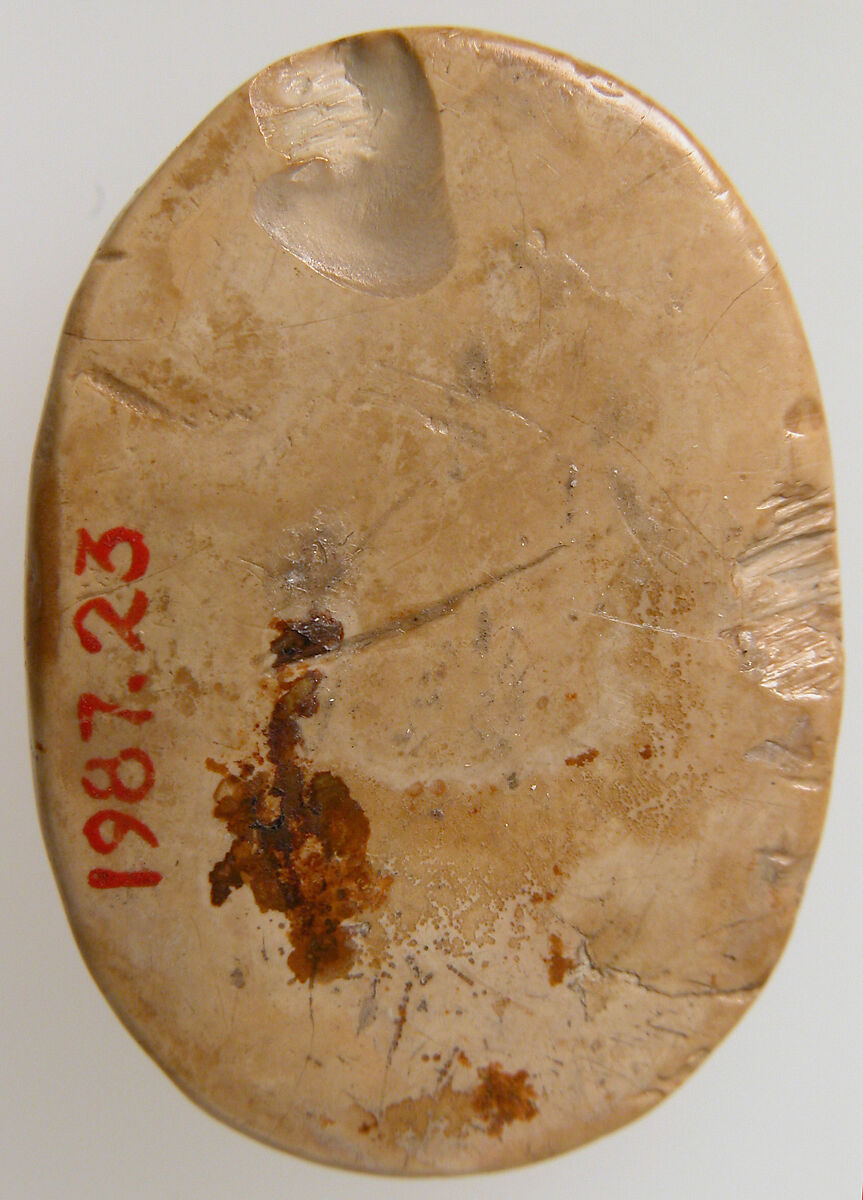 Cameo with Christ Emmanuel, Steatite, beige, Byzantine