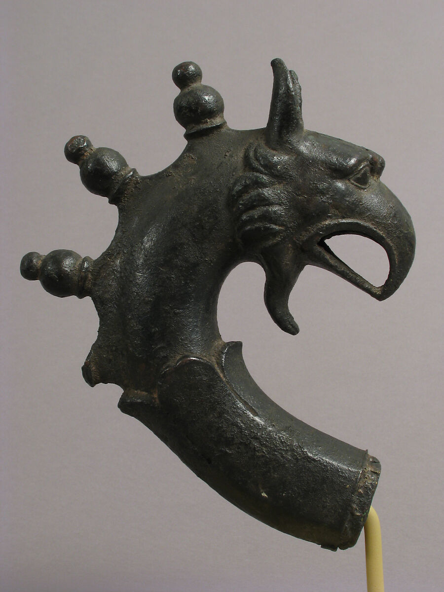 Lamp Handle with a Griffin’s Head, Copper alloy, Byzantine