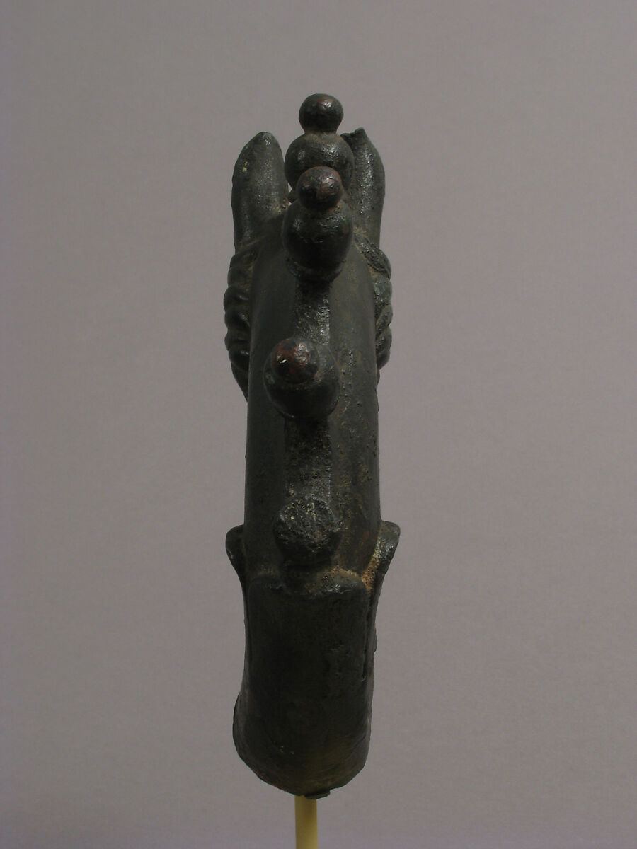 Lamp Handle with a Griffin’s Head, Copper alloy, Byzantine