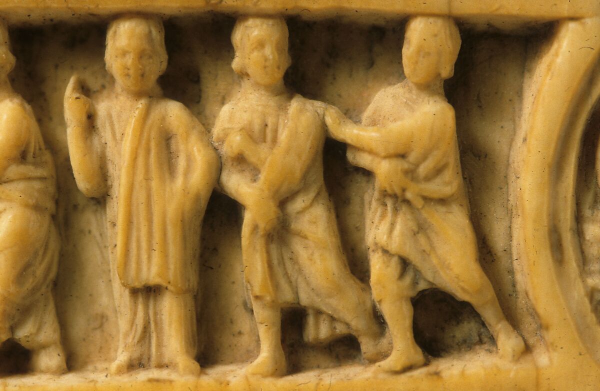 Double-Sided Ivory Liturgical Comb with Scenes of Henry II and Thomas Becket, Elephant ivory, British