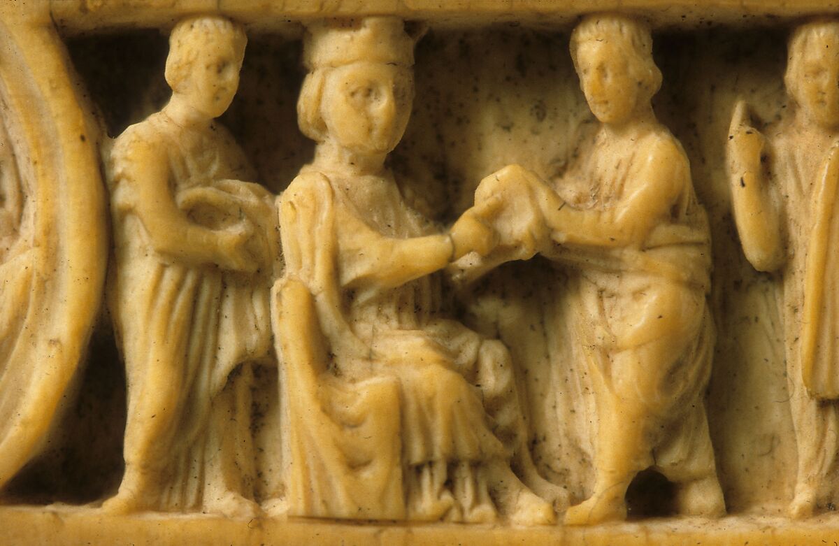 Double-Sided Ivory Liturgical Comb with Scenes of Henry II and Thomas Becket, Elephant ivory, British