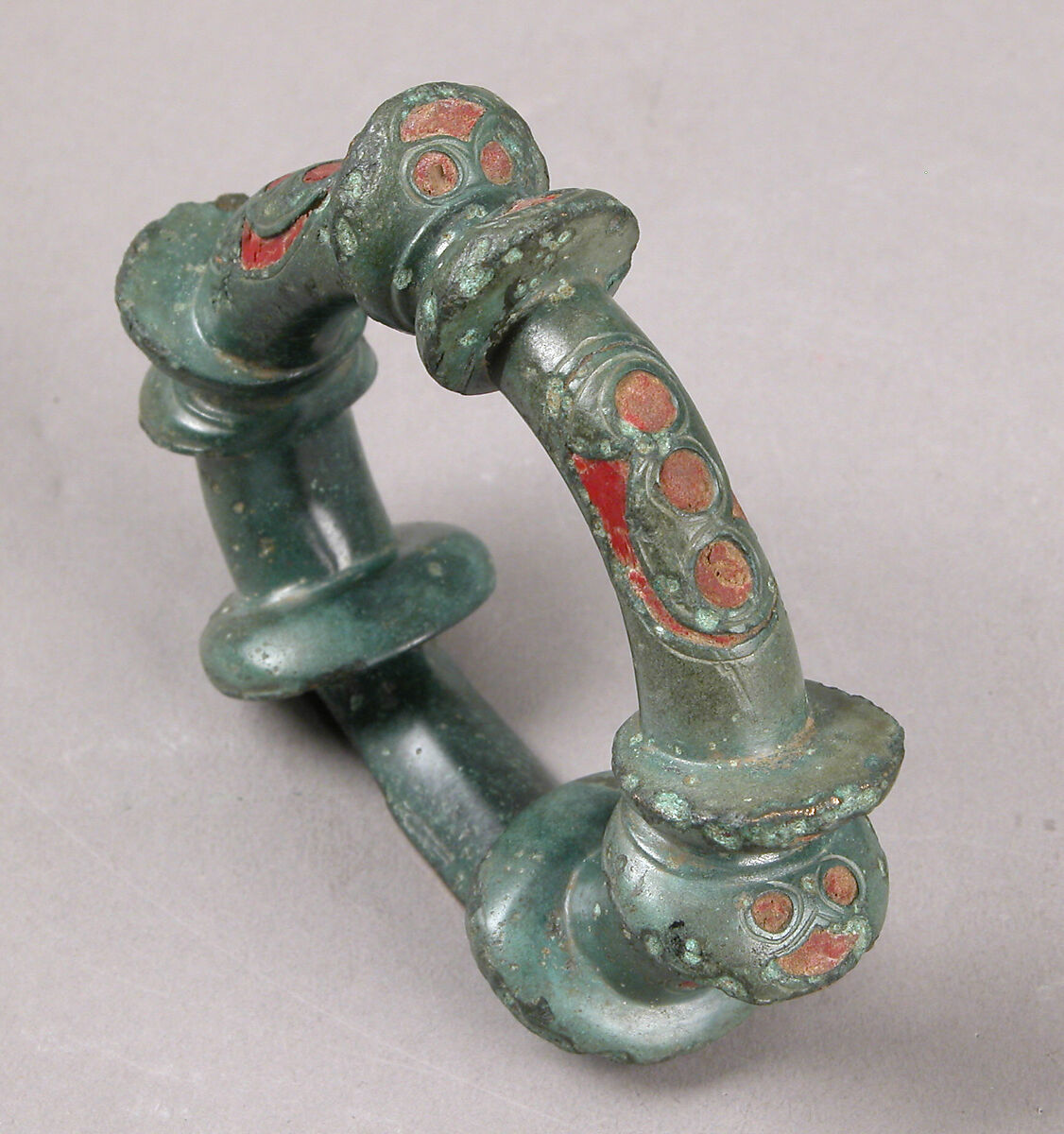 Terret (Rein Guide), Copper alloy, champlevé enamel, Celtic or Roman