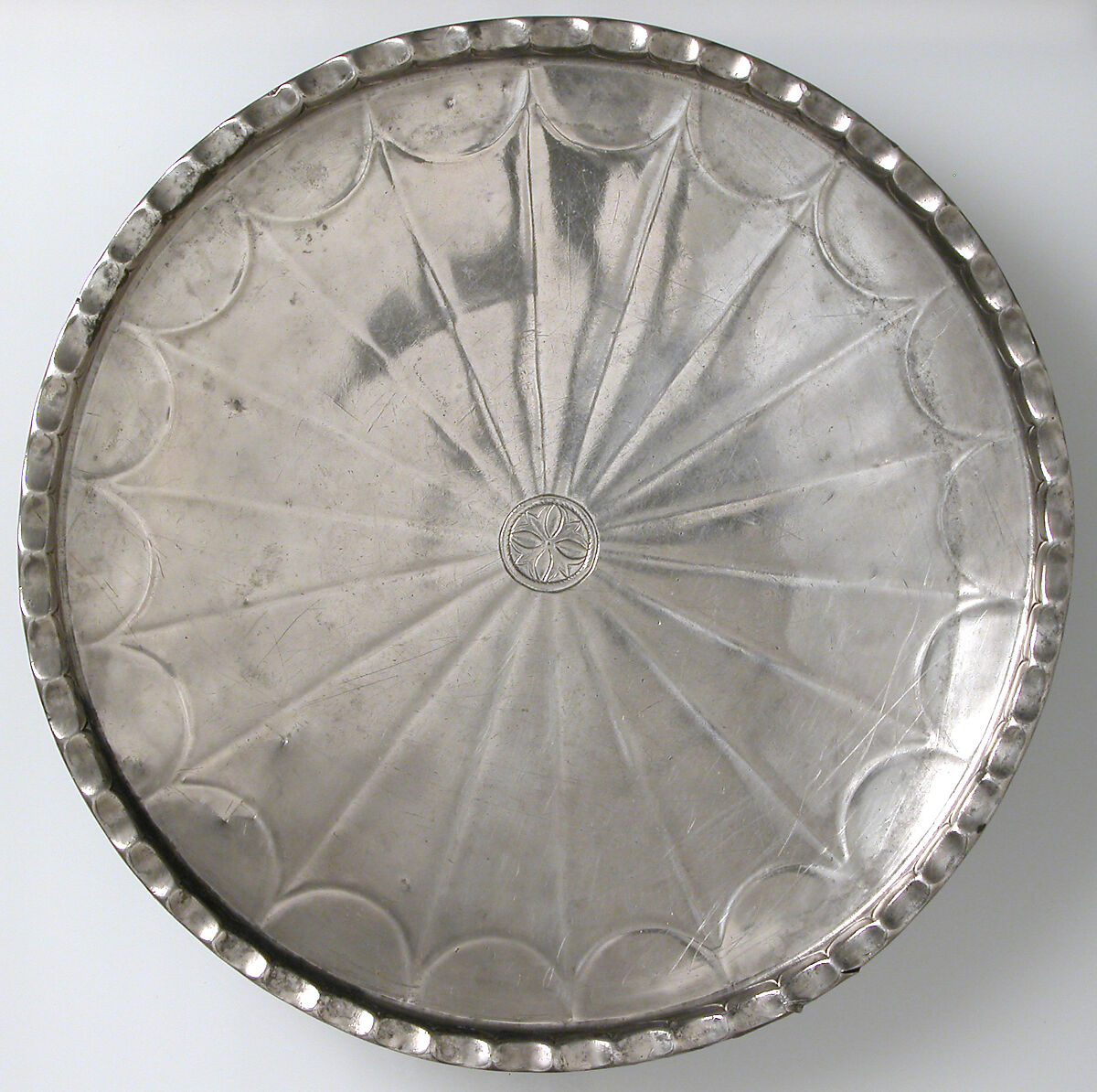 Ribbed Plate, Silver, Byzantine