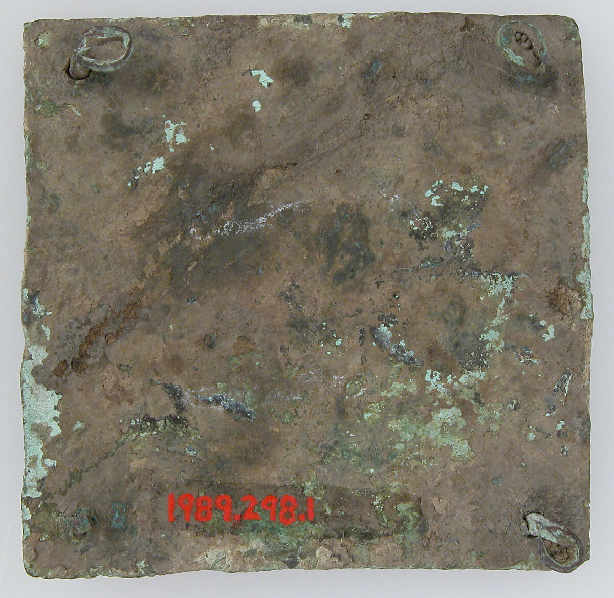 Tinned-Copper Plaque with a Personification, Tinned copper, Byzantine