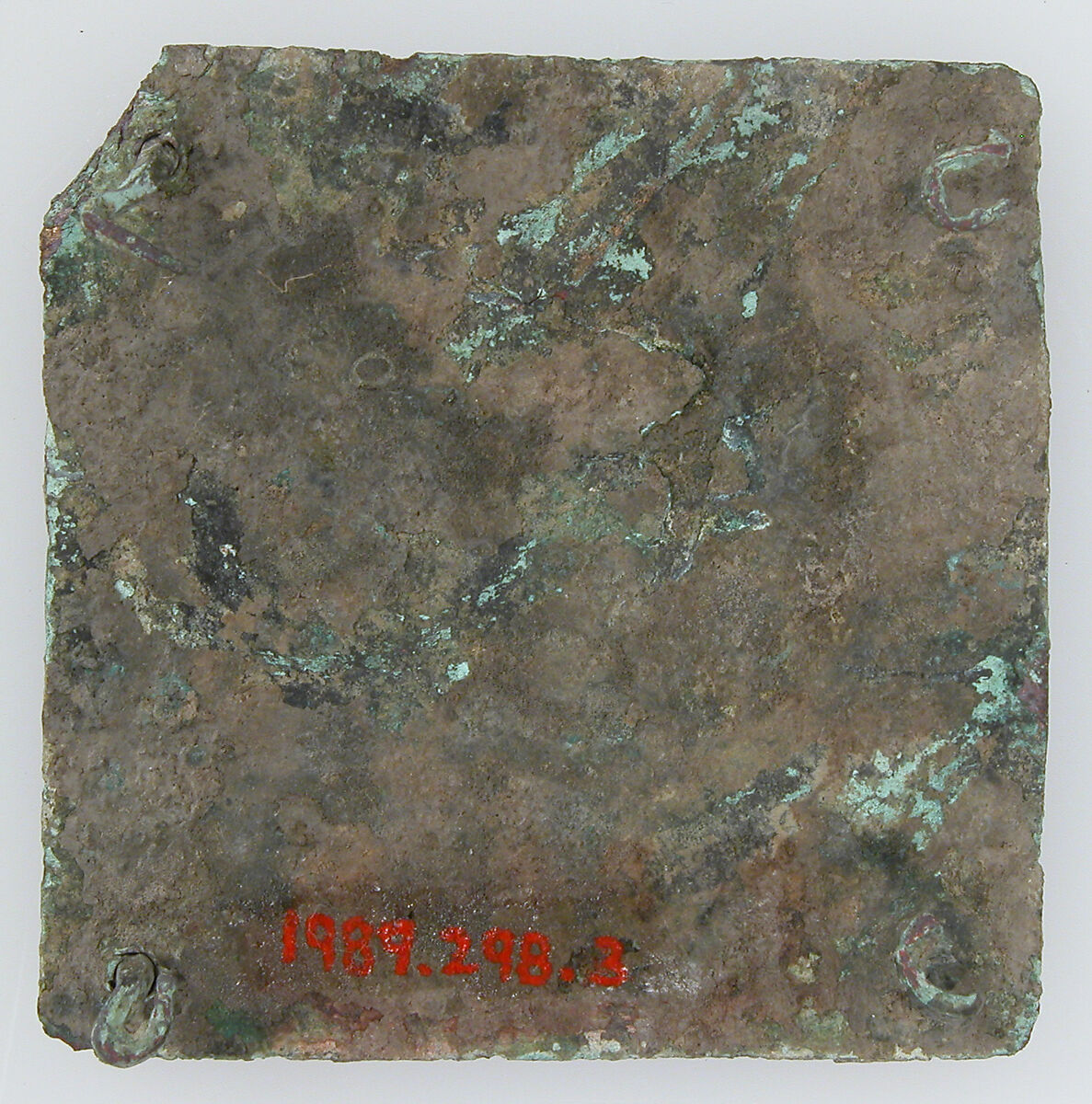 Tinned-Copper Plaque with a Personification, Tinned copper, Byzantine